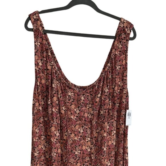 Old Navy XXL Petite Womens Floral Rayon Dress Sleeveless Scoop Neckline PlusSize - Picture 2 of 8